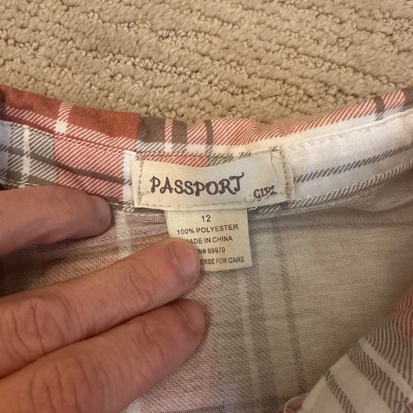 Super Soft Girls Plaid Top size 12 NWOT - Picture 2 of 3